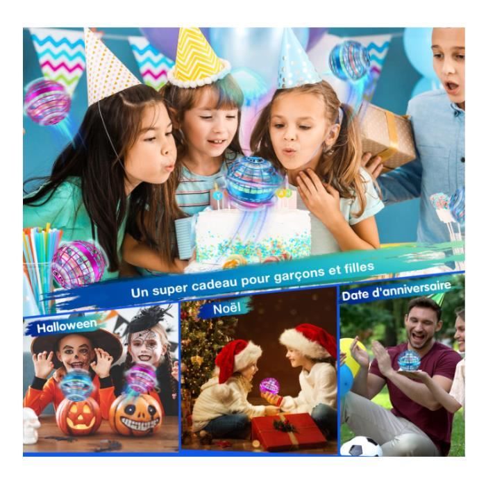 semai Fly Spinner, Boule Volante Lumineuse, Flying Ball Boomerang avec LED  Cadeaux pour Enfants 6 7 8 9 10+, Jouet de Balle V