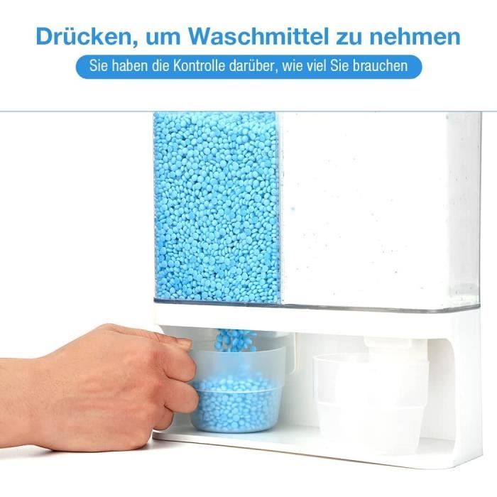 1-2l boîte de rangement de poudre à lessive seau en plastique avec