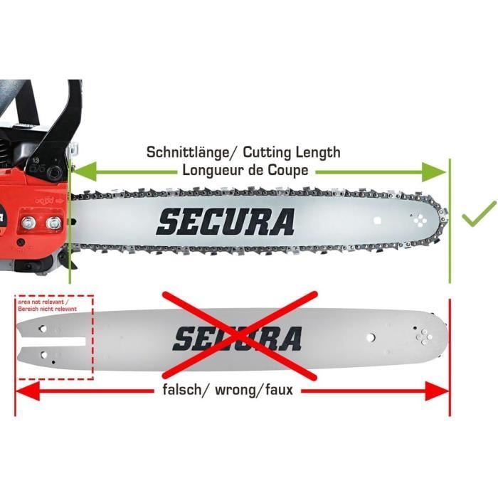 Kit Guide 35 Cm + 2 Chaînes Tronçonneuse Pour Stihl MS191/192 - 3/8"PM 1,1 Mm - Gouges Carrées, Anti-rebond