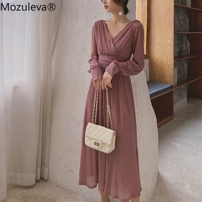 Robe Mozuleva robe trap ze longue pliss e pour femmes robe