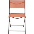 Chaise de jardin pliable en acier Elba Orange terracotta-3