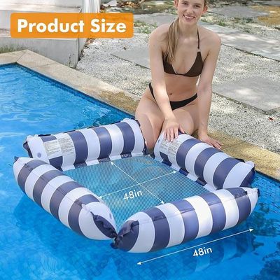 Matelas Piscine Gonflable 4 En 1 – Hamac, Chaise Longue, Radeau, Siège – 2 Pièces + Pompe – Charge 115 Kg – été Plage Piscine