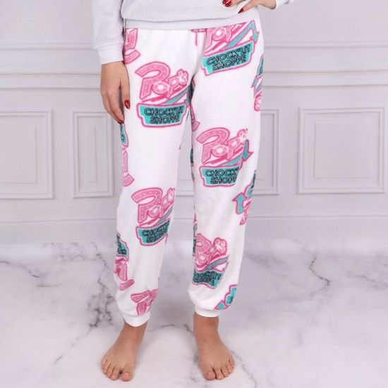 Pyjama chaud femme RIVERDALE gris et blanc inscription Pop s Chock lit Shoppe