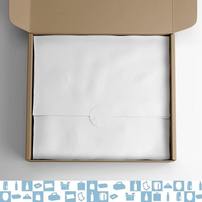 Lot De 60 Feuilles De Papier De Soie Blanc - 50x35 Cm - Pour Emballage Cadeaux, Loisirs Créatifs, Déco - 5
