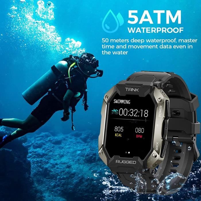 Montre connectée sales homme or