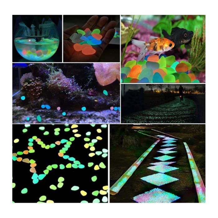 CPYJW Lot De 300 Pierres Lumineuses - Résine, Diamètre 1cm, 15+ Ans Durée De Vie - Déco Jardin, Aquarium, DIY, Nuit