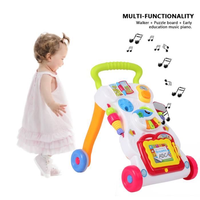 Marche bébé - Trotteur Multifonctionnel avec Musique