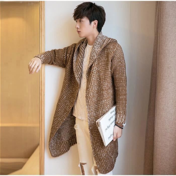 Gilet long a capuche homme best sale
