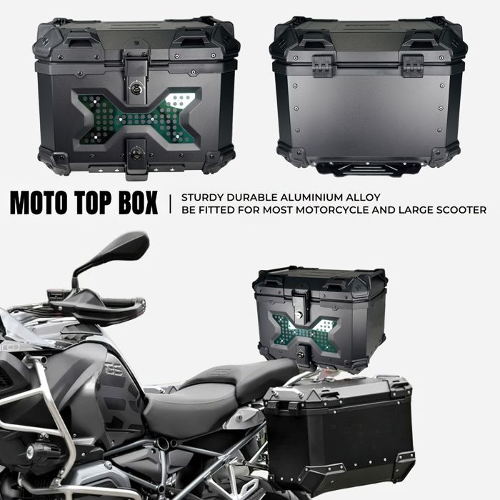 Top Case Moto - DILWE - 28L - Grande Capacité - Antichoc - Universel