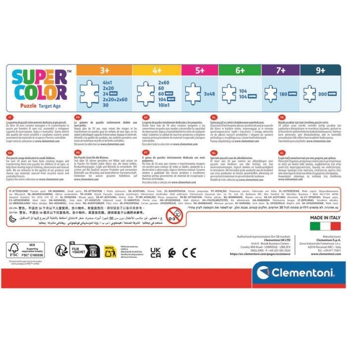 Clementoni - Puzzle Enfant - Mickey Mouse - 2x60 Pièces - Coloré Et