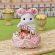 Figurines miniatures - SYLVANIAN FAMILIES - 5540 - La valisette de mode et grande sœur souris marshmallow-6