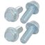 sourcing map 20pcs 1//4 20x1 Hex acier carbone filetage T/ête molet/ée Vis T/ête embase