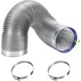 Tuyau Climatiseur Mobile, Tuyau de Ventilation 150 mm, 3 m Tuyau d'Evacuation en PVC Aluminium Gaine Ventilation avec 2 Colliers