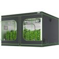 Tente de Culture -VEVOR- 300x300x200cm,noir + vert,Avec fenêtre d'observation, boîte à outils et plateau de plancher intérieur-0