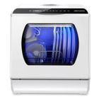 AIRMSEN Mini Lave-Vaisselle de table 4 Couverts, Sans Raccordement, 7 Programmes, Réservoir 5L, Compact 42cm pour Studio/Cuisine