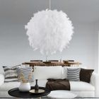 AS ANSELF 40 cm Lampe de Plume Balle éclairage lustre Style Simple Décoration Hall d'Exposition Chambre d'enfant blanc Droplight