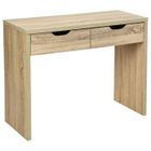 ATMOSPHERA CRÉATEUR D'INTÉRIEUR Console - BIVOAK - 2 tiroirs - Aspect bois - Noir - Métal