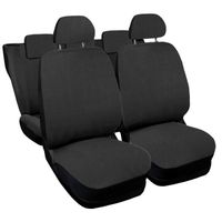 Lupex Shop Housses de siège auto compatibles pour Grande Punto 5p Gris Foncè