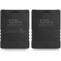 2 x Carte Mémoire Memory Card 128Mo Noir pour Console PS2 Playstation2