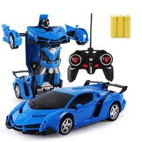 Voiture Télécommande Pour Enfants Transformers Jouets Voiture De Sport Modifié Robot Télécommande Déformation Jouet 1:18