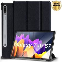 Coque Tablette pour Samsung TAB S7 (11'') Etui Noir Protection Multi Angles Coque Mince et Léger