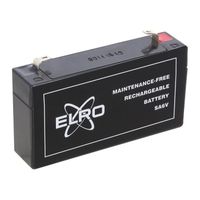 Batterie rechargeable 6V pour alarme ELRO - SA6V