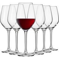 Krosno Petite Verre à Vin Rouge en Cristal - Lot de 6 Verres - 300 ml - Collection Splendour - Lavable au Lave-Vaisselle