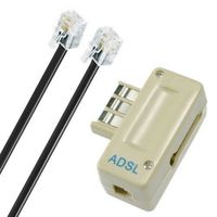 VSHOP® Filtre ADSL + Cable RJ11 M-M 2 mètres