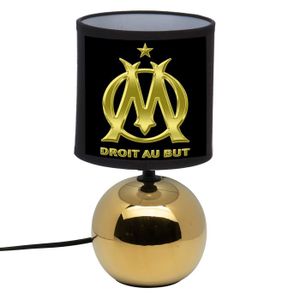 LAMPE A POSER Lampe de Chevet noir et or  foot OM Marseille