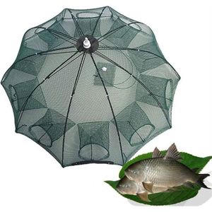 3 pièces pièges à Poissons Pliable en Nylon pêche en Plein air coulé