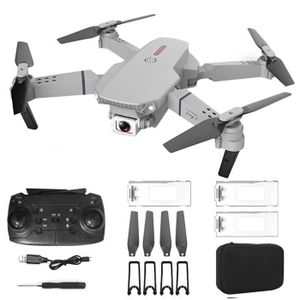 DRONE 3xpiles gris-Drone pliable E88 Pro avec caméra hau