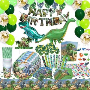 BALLON DÉCORATIF  Anniversaire dinosaures vaisselle fête dinosaure cake topper set assiettes verres invitations cadeaux invités pinata dinosaure A750