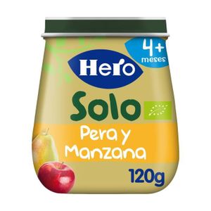 COMPOTE DESSERT FRUITÉ HERO - Pot poire et pomme Hero Baby Solo Eco 4m+ 120 g (Fruits - Pomme - Poire)