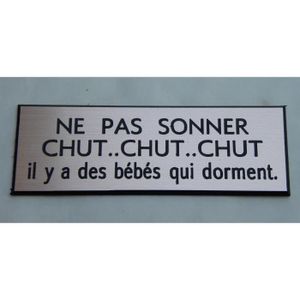 Plaque Signaletique Ne Pas Sonner Bebe Dort Cdiscount