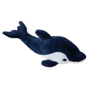 Zinsale Changement de Couleur 7 LED Éclaircir Jouet de Dauphin en Peluche Oreiller en Peluche Veilleuse Rose, 45cm 