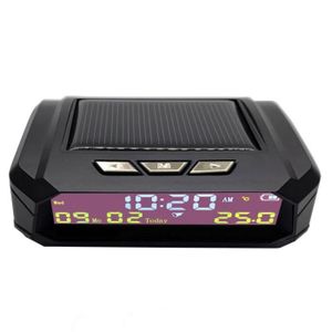 Horloge lcd voiture solaire - Cdiscount