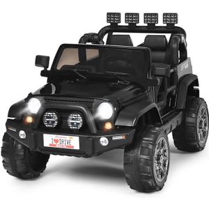 VOITURE ELECTRIQUE ENFANT COSTWAY JEEP Voiture 4x4 Électrique 12V pour Enfan