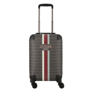 VALISE - BAGAGE Guess Wilder 4 roulettes Trolley de cabine 53 cm charcoal logo  TAS004783