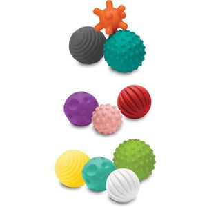 HOCHET INFANTINO Set de 10 balles sensorielles multicolores