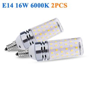 AMPOULE - LED Pack de 2 E14 Ampoule de Maïs à LED 16W,Équivalent Halogène 160W,1600LM,Blanc Froid 6000K,Petite Vis,Non Dimmable