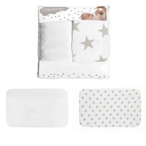 Bébé Fille Garçon Épais et Absorbant Lilly and Ben® Housse pour Matelas à Langer Tissu Coton Éponge Lot de 2 3 Formats 