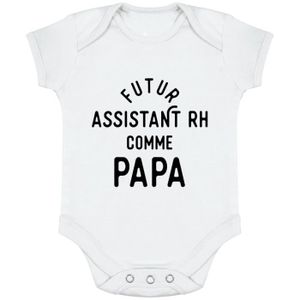 BODY body bébé | Cadeau imprimé en France | 100% coton | Futur assistant RH comme papa