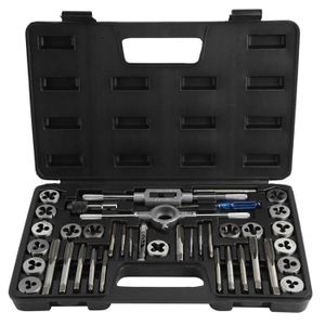 20 PIÈCES COFFRET DE TARAUDS ET FILIÈRES EN ACIER TUNGSTÈNE M3-M12