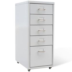 Classeur Suspendu Armoires Et Meubles De Rangement Classeur A Tiroirs Metal 5 Tiroirs Gris Achat Vente Armoire De Bureau Classeur Suspendu Armoires Et Cdiscount