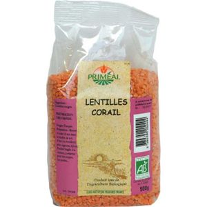 LÉGUMES SECS Lentilles corail, 500 g