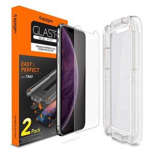 Spigen Glas.tR EZ Fit Verre Trempé compatible avec iPhone 14 Pro Max, 2  Pièces, Résistant aux Rayures, 9H Protection écran : : High-Tech