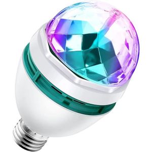 AMPOULE - LED Ampoule rotative de couleur E27, ampoule LED de fête à changement de couleur RVB, ampoule stroboscopique à LED colorée,[S334]