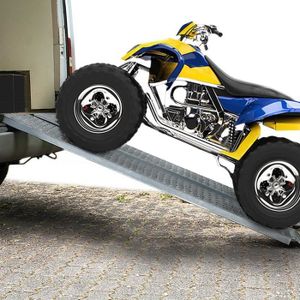 2x rampe de chargement moto ATV quad pliable aluminium rail collision 182cm  400kg - 30218 - Cdiscount Auto