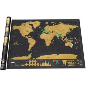 CARTE - PLANISPHÈRE Scratch Map Carte du monde à gratter Edition luxe 