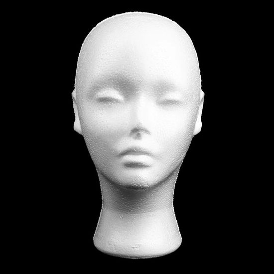 Présentoir de tête de mannequin pour chapeaux, bijoux, écharpes